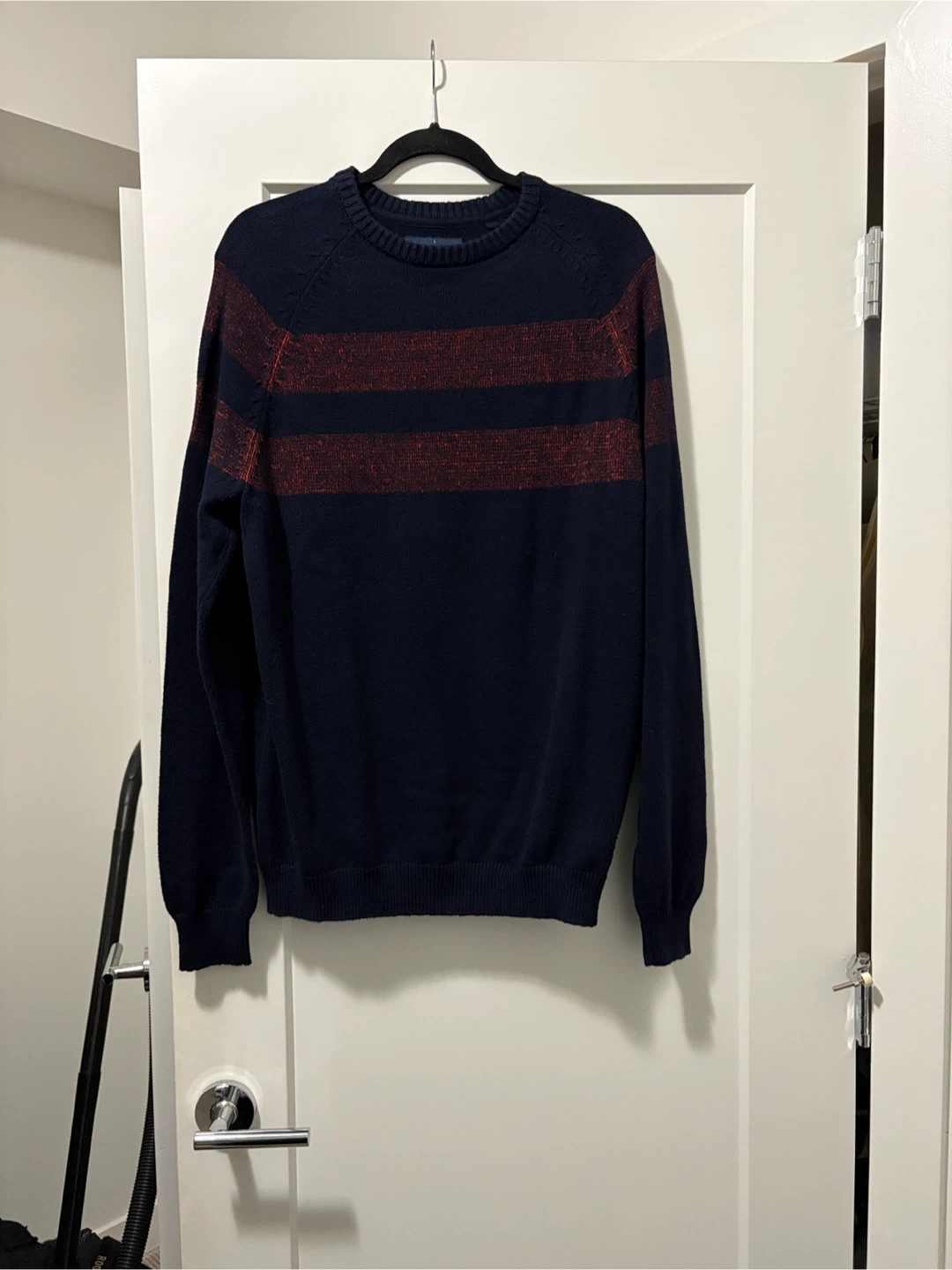 Angelo Litrico Men's Navy Blue Striped Sweater - photo 2