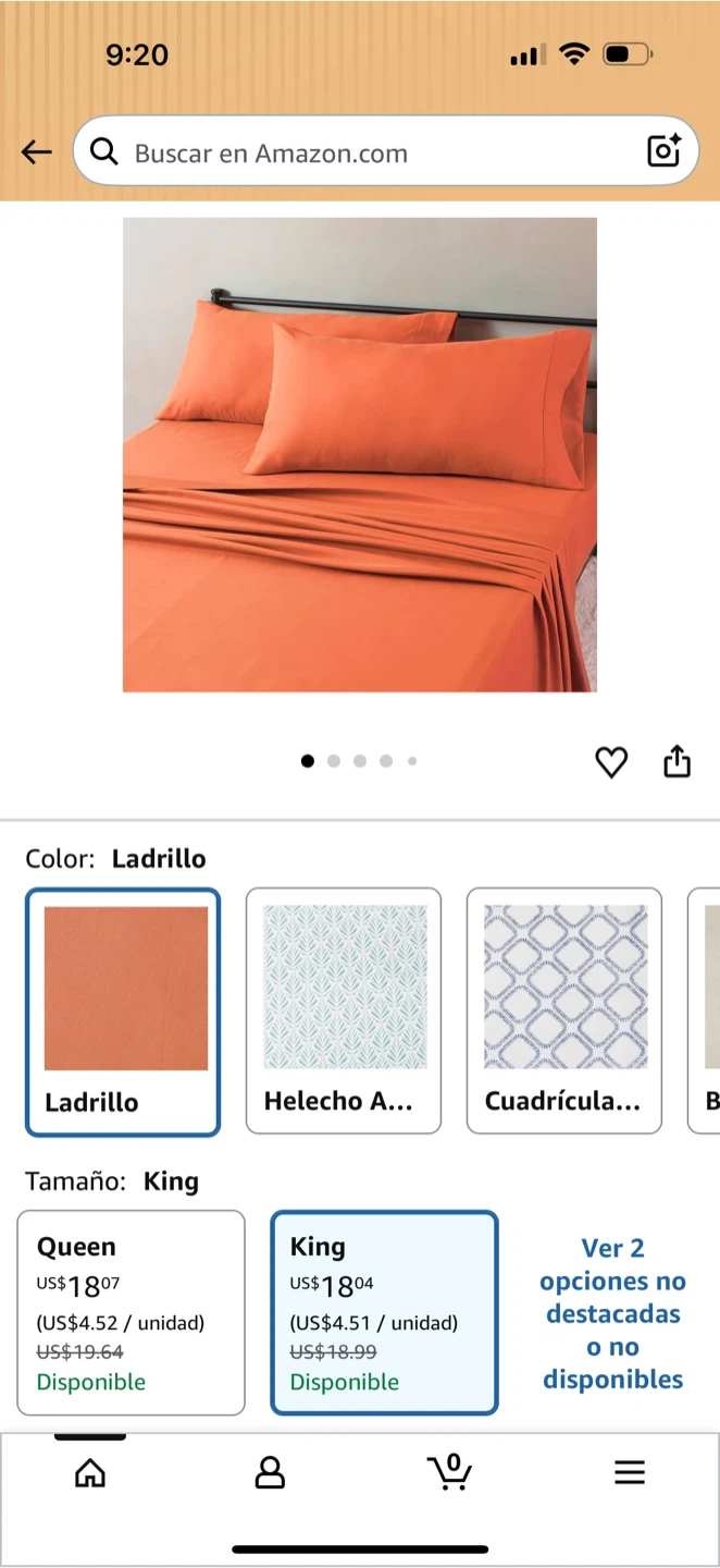 Bedsure King Size Sheet Set - Orange