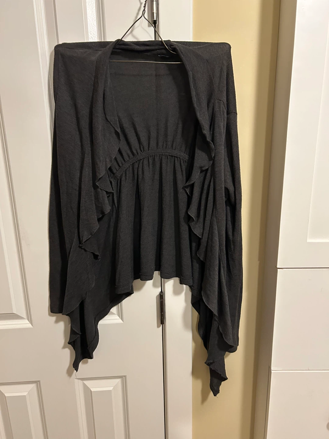 SWS Grey Ruffle Cardigan