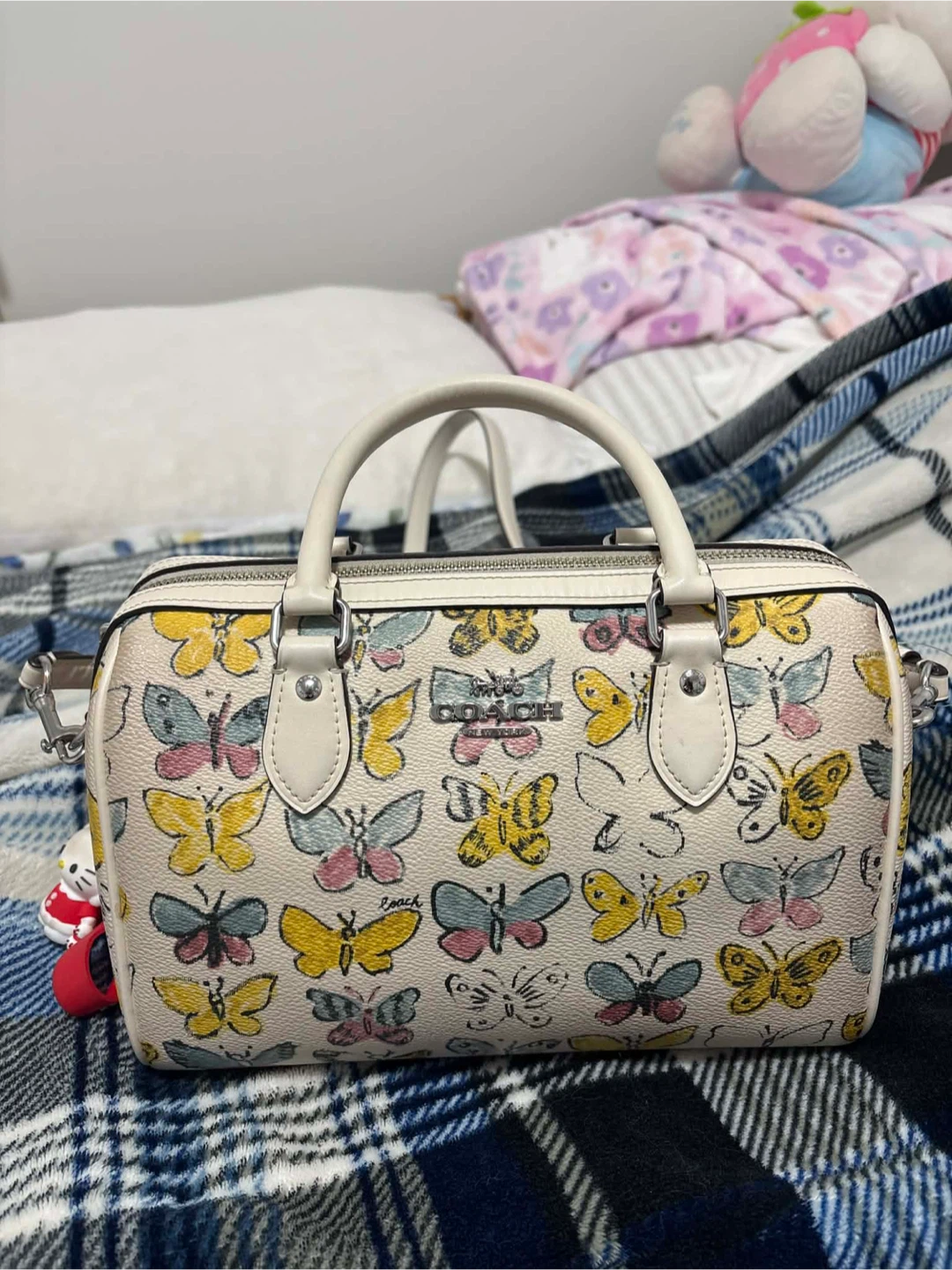Coach Butterfly Print Satchel Handbag