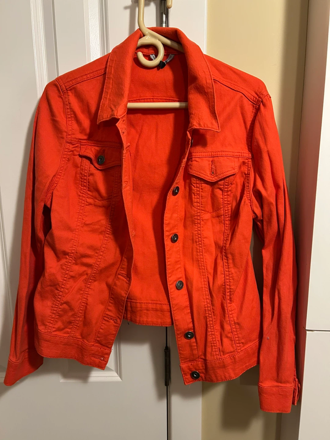 Bright Orange Denim Jacket - L/G