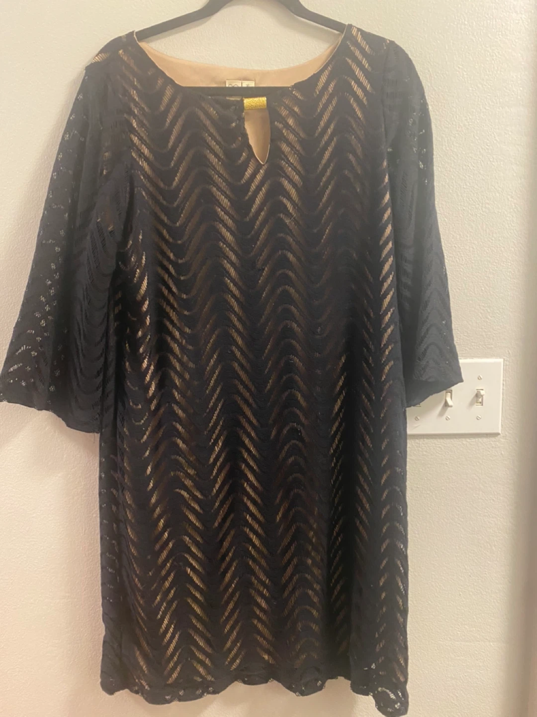 Emma & Michele Black Lace Dress XL