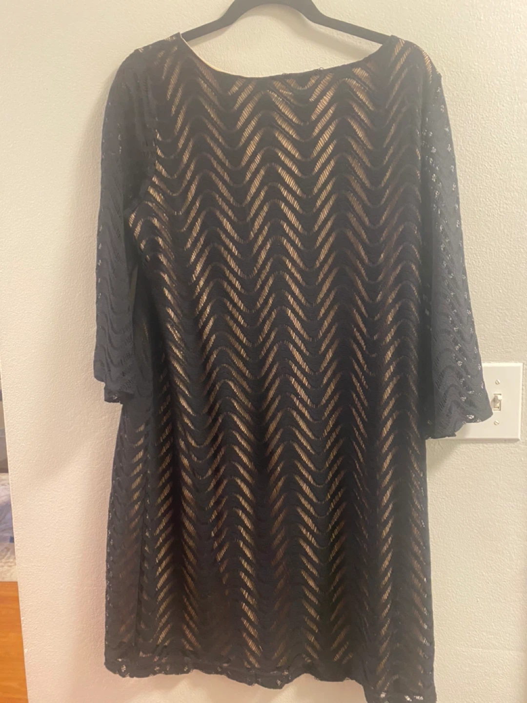 Emma & Michele Black Lace Dress XL - photo 3