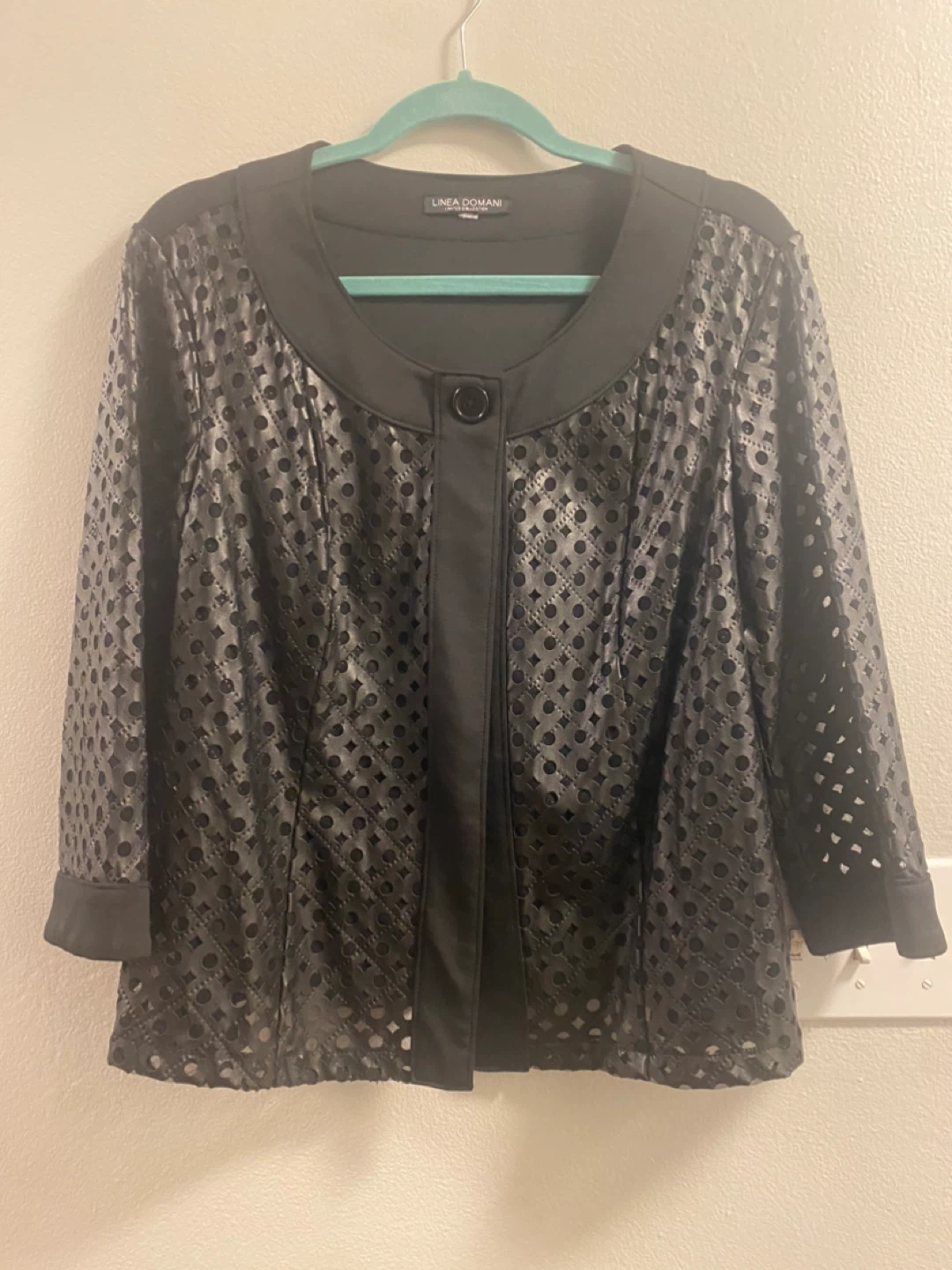 Linea Domani Black Perforated Jacket