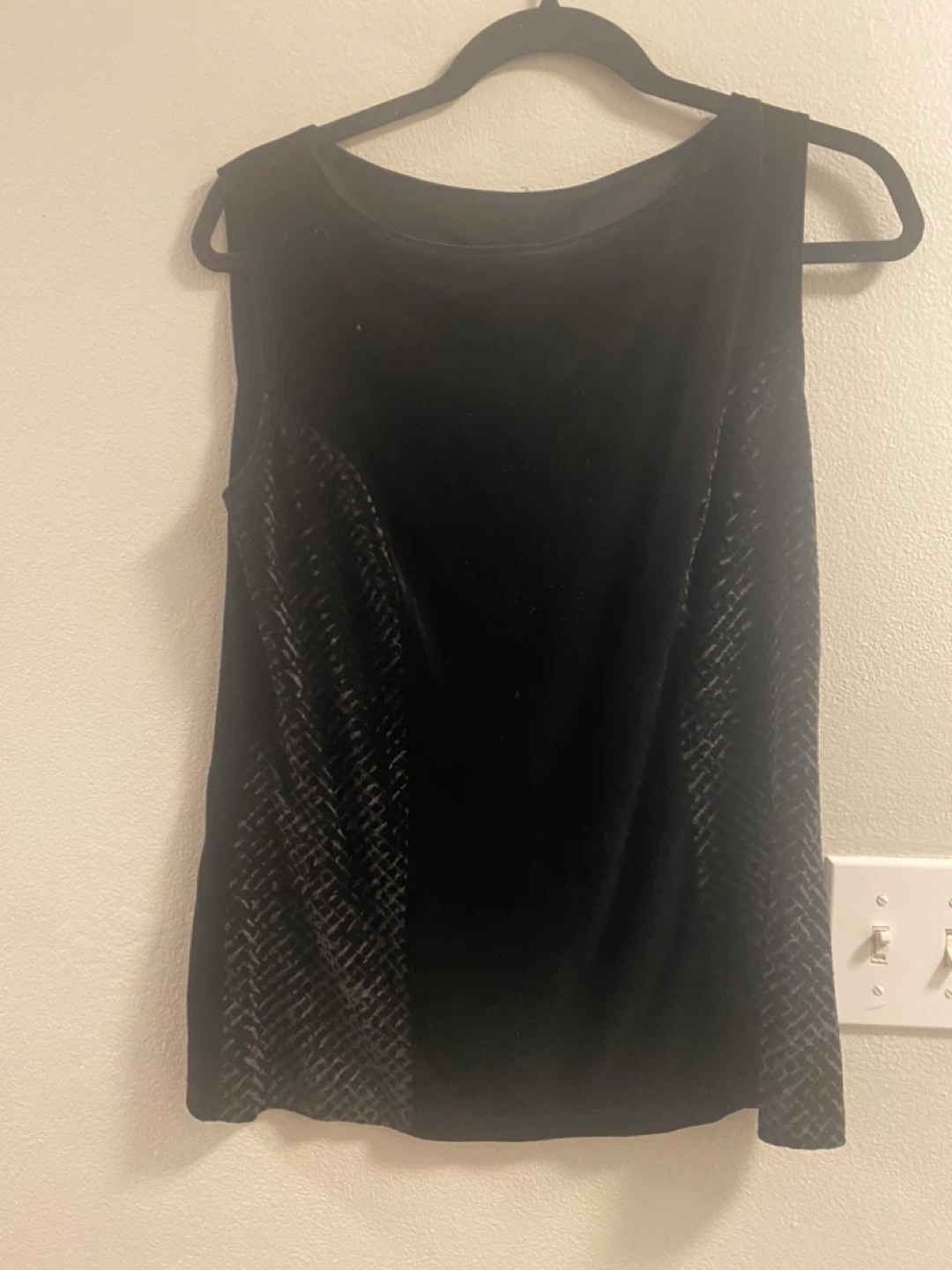 Black Velvet Sleeveless Top