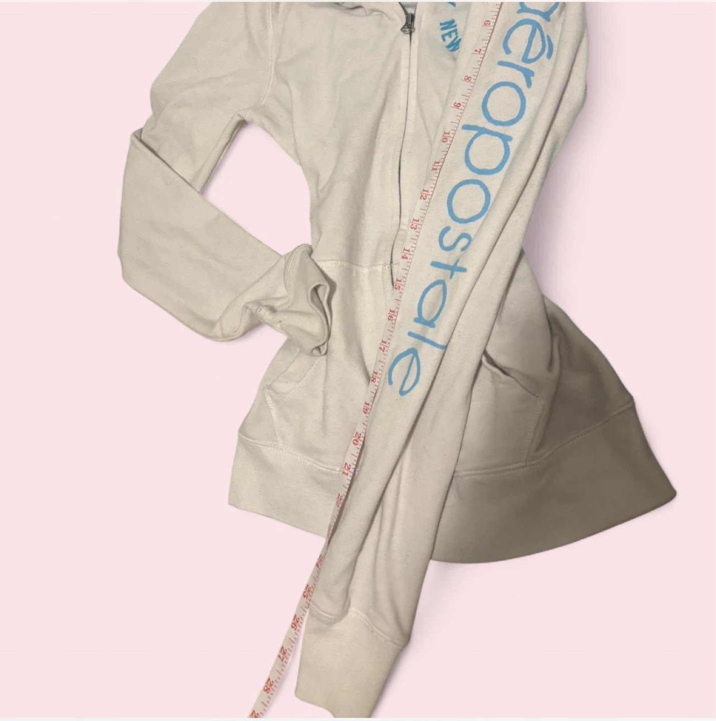 Aeropostale White Zip-Up Hoodie - photo 2