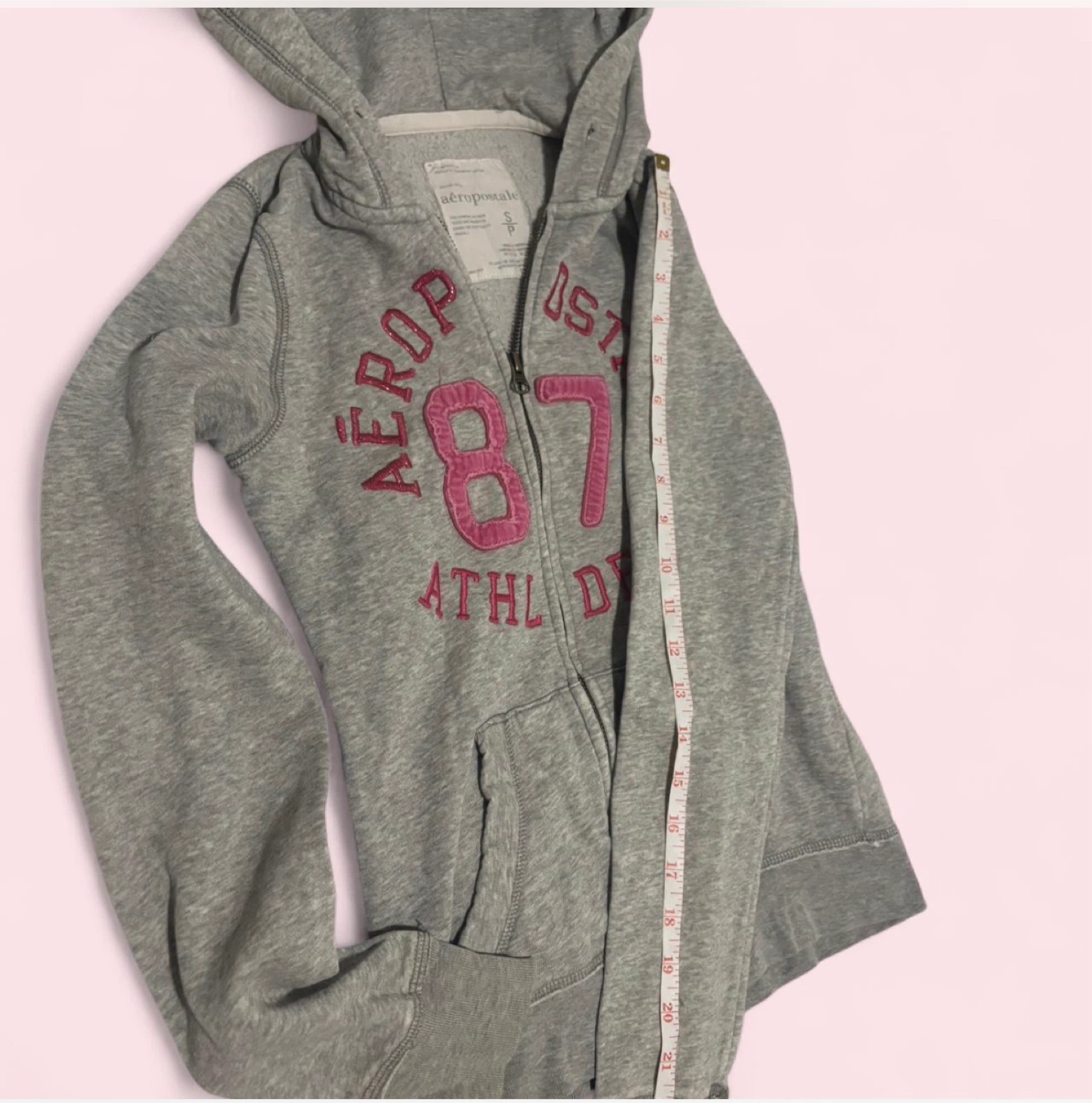 Aeropostale Grey Zip-Up Hoodie - photo 3