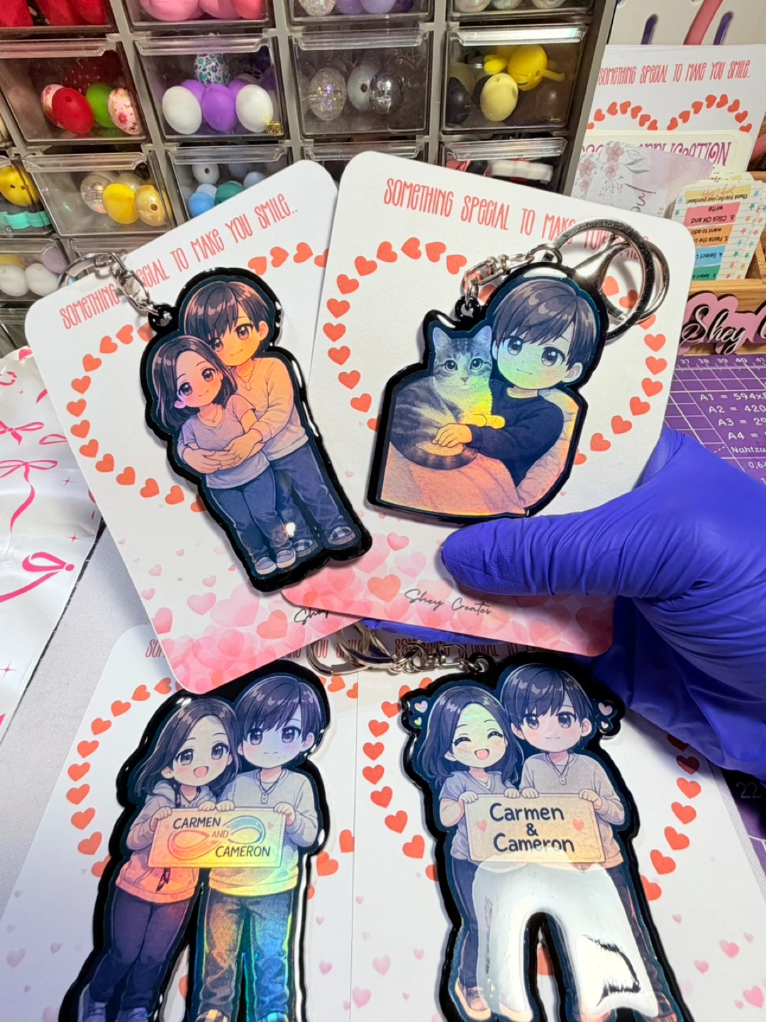 Custom Couple Chibi Keychain - photo 5