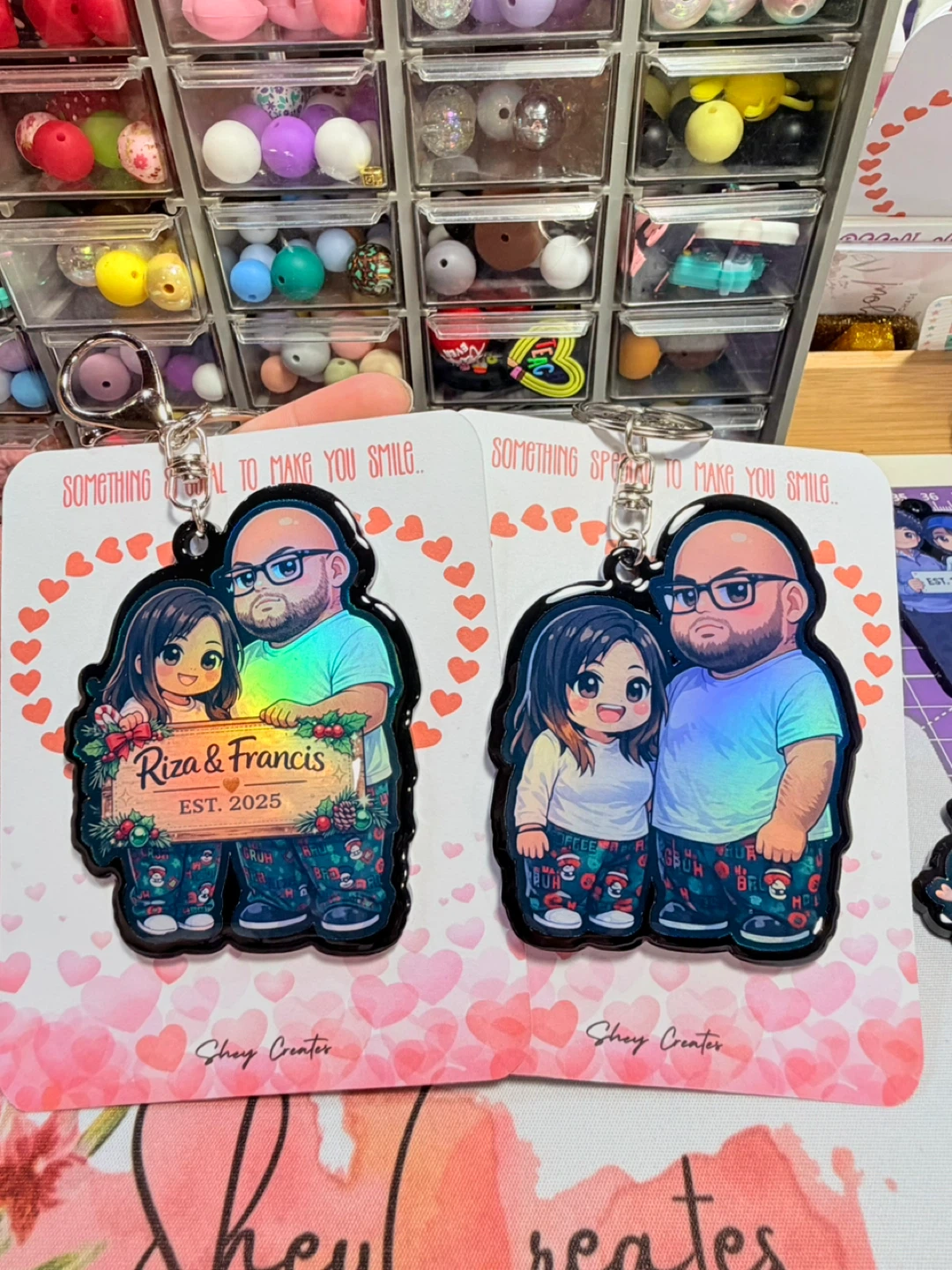 Custom Couple Chibi Keychain