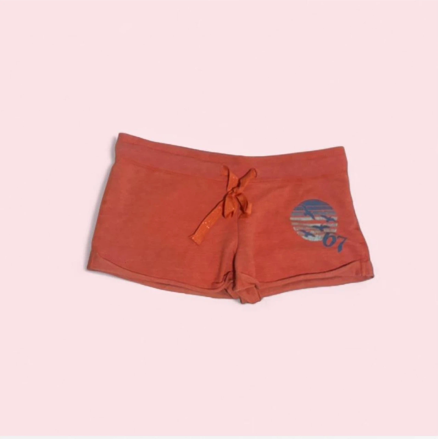 725 Orange Athletic Shorts with Graphic
