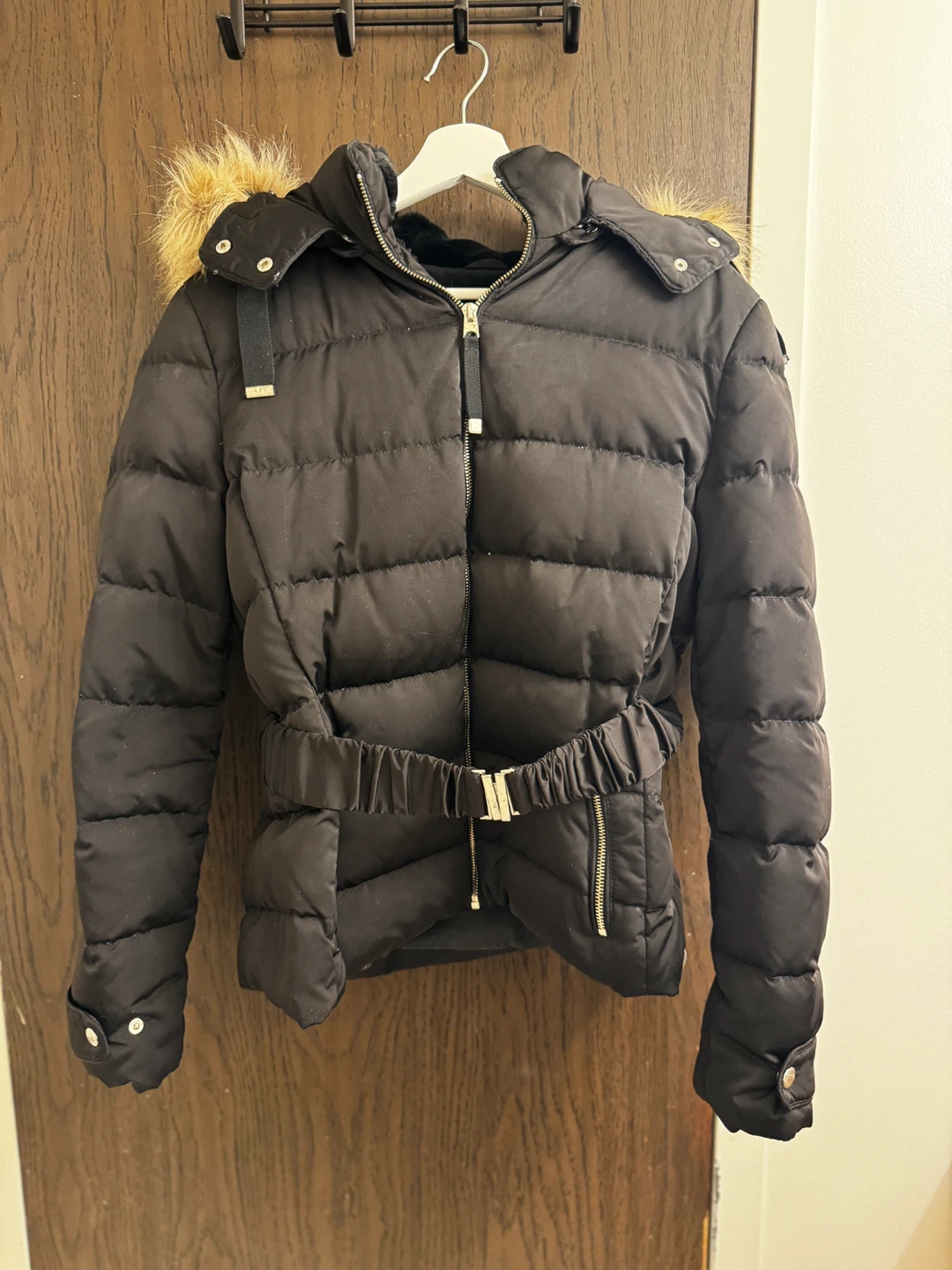 Zara Puffer Jacket with Faux Fur Hood - photo 2