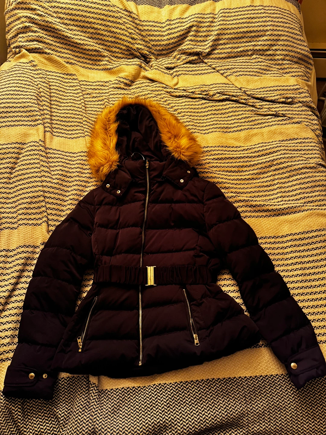 Zara Puffer Jacket with Faux Fur Hood - photo 5