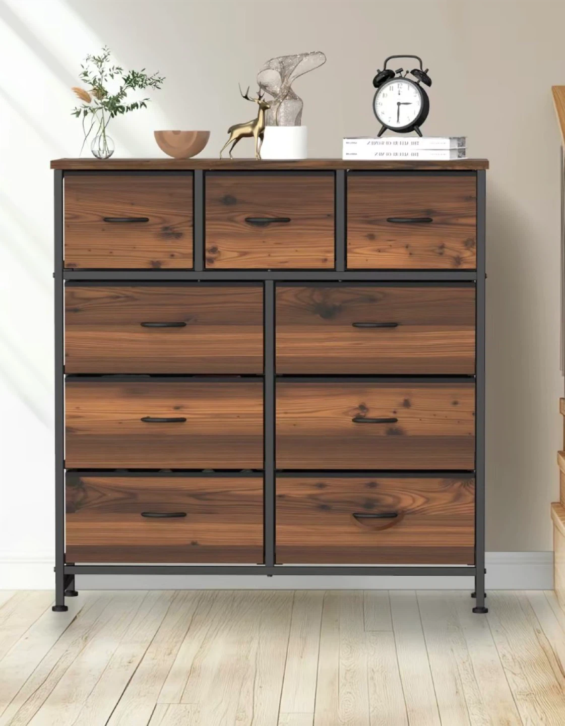 9-Drawer Dresser, Fabric Storage Tower - photo 2