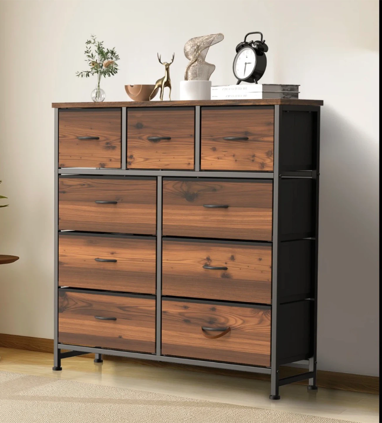 9-Drawer Dresser, Fabric Storage Tower - photo 3