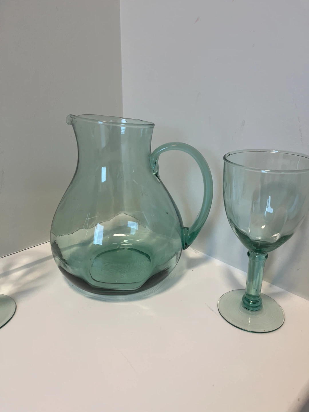 Glass Pitcher and Wine Glasses Set - photo 3
