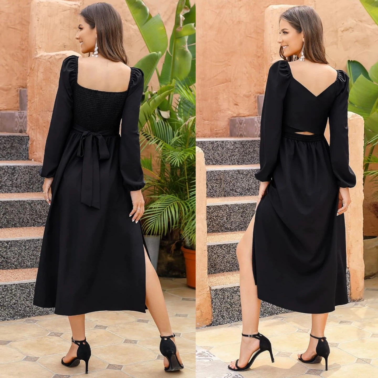 NEW! KOJOOIN Reversible Smocked Midi Dress with Cutout - photo 2