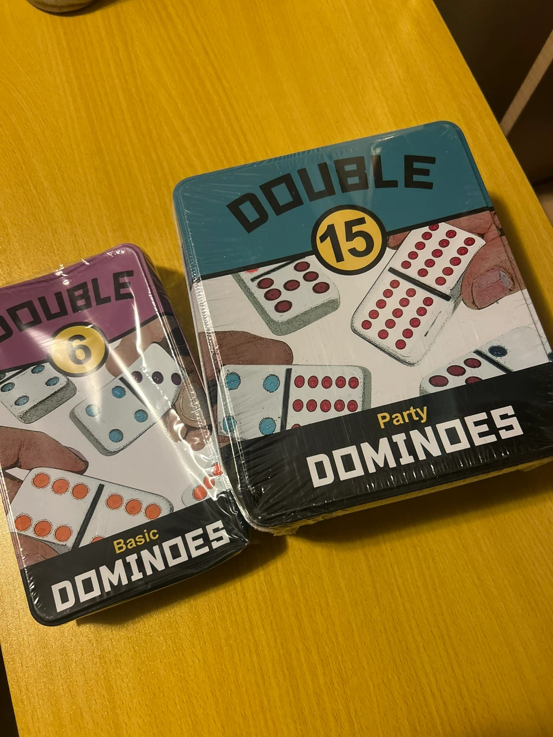 Basic and Party Dominoes Double 6 and Double 15 Sets