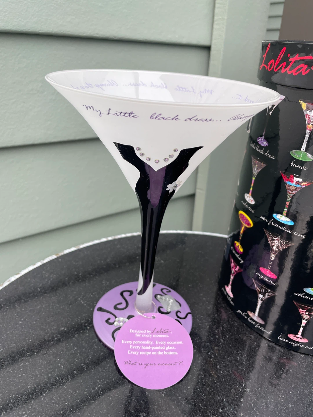 Lolita "My Little Black Dress" Martini Glass - photo 2