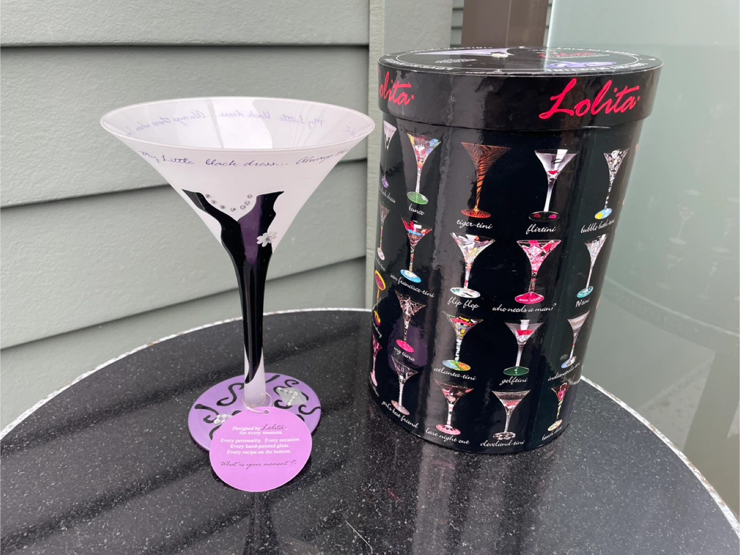 Lolita "My Little Black Dress" Martini Glass