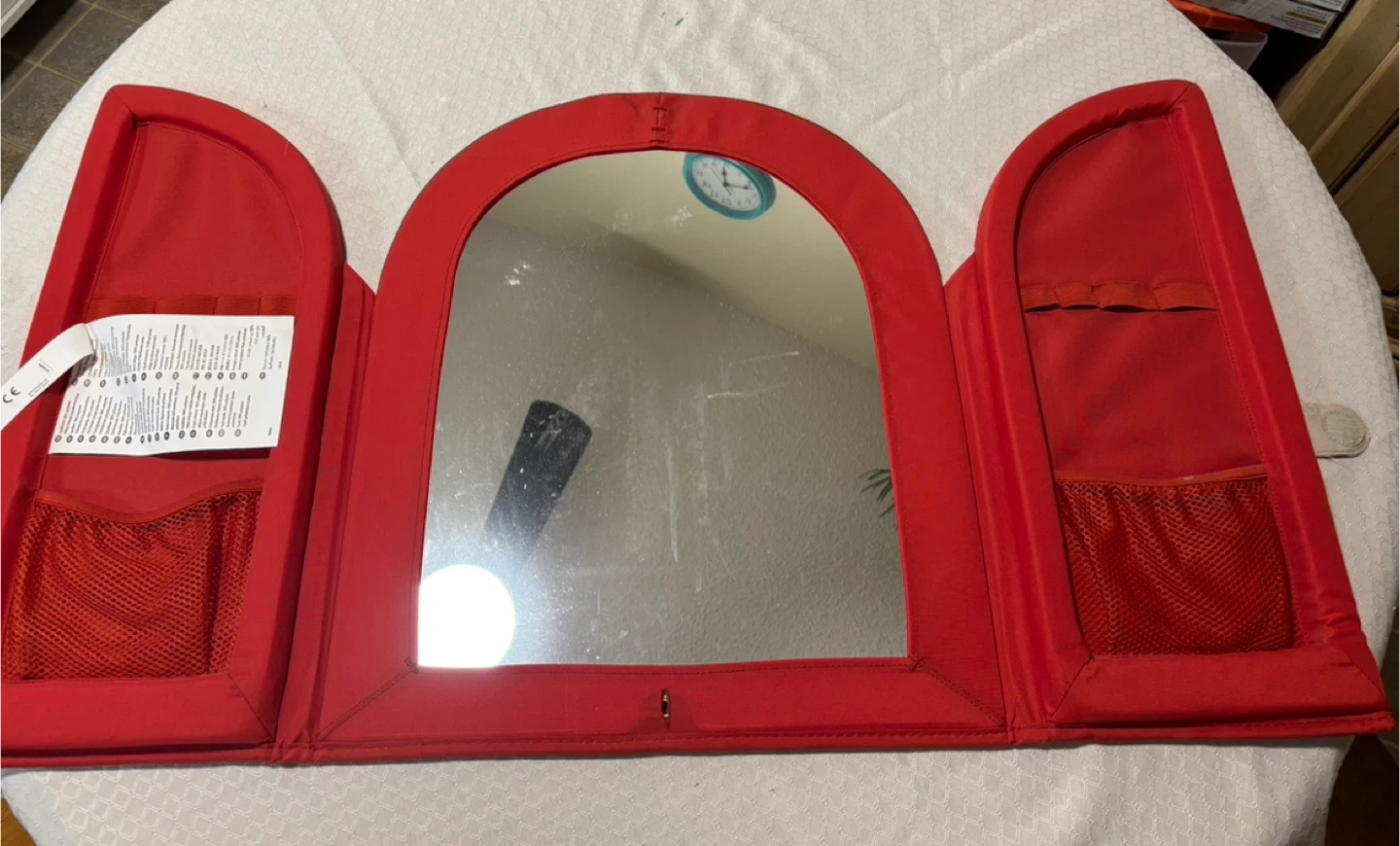 Ikea Minnen Red Play Mirror with Side Pockets - photo 2