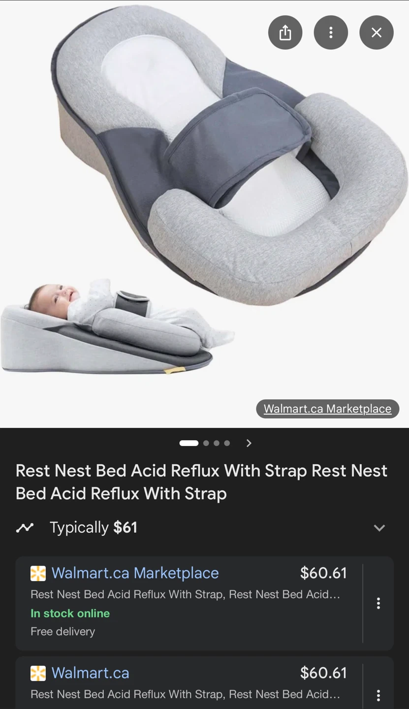 Baby Rest Nest Bed Acid Reflux With Strap - photo 2