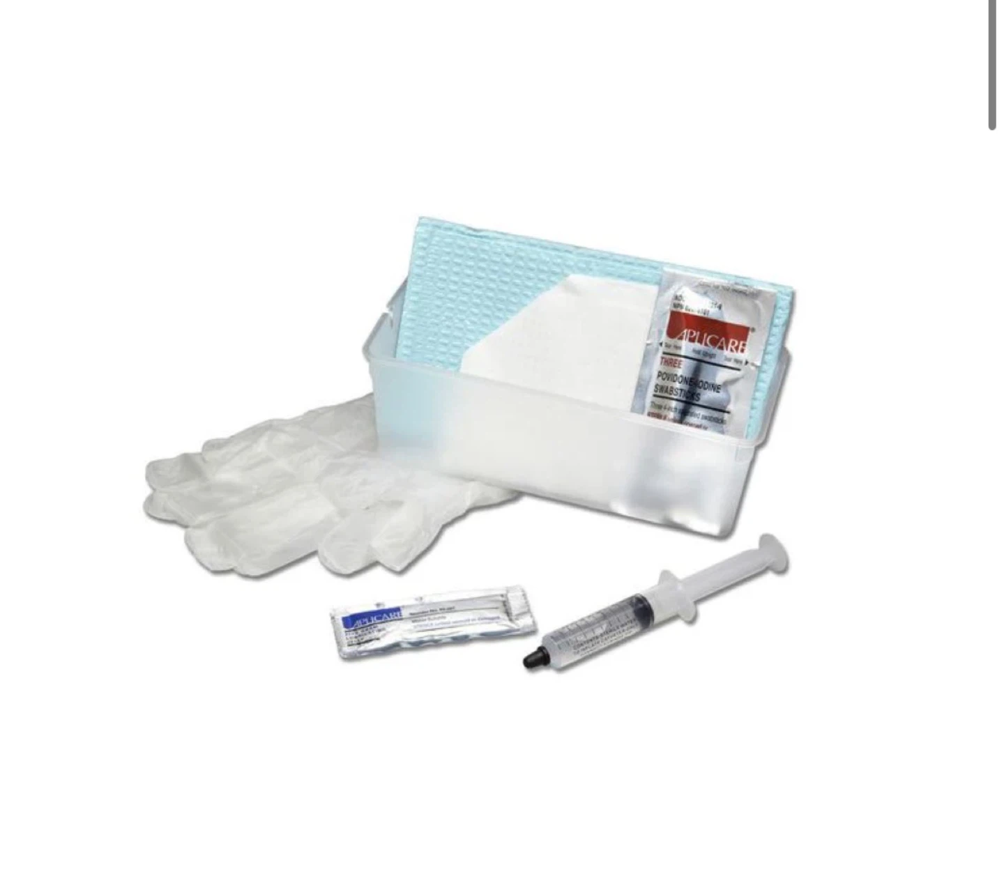 Foley Catheter Tray with pre filled syringe-sterile