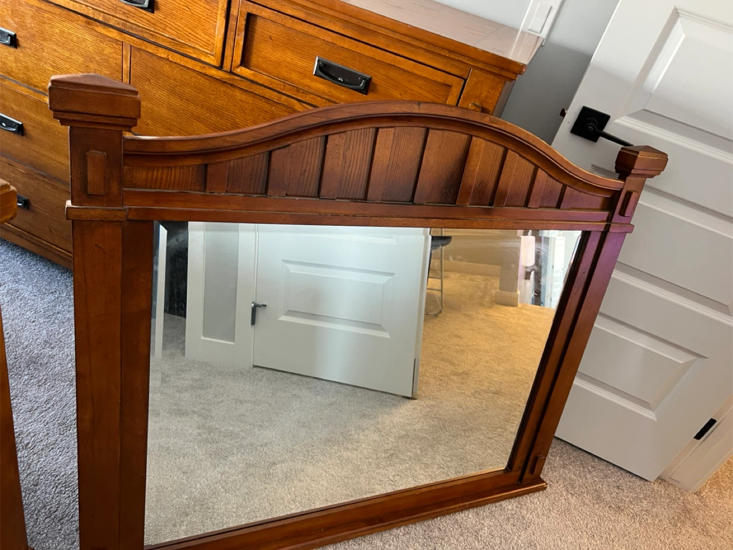 Solid Wood Dresser with Mirror - photo 2