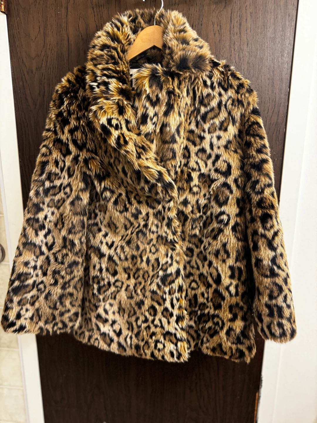 HM Faux Fur Leopard Print Jacket