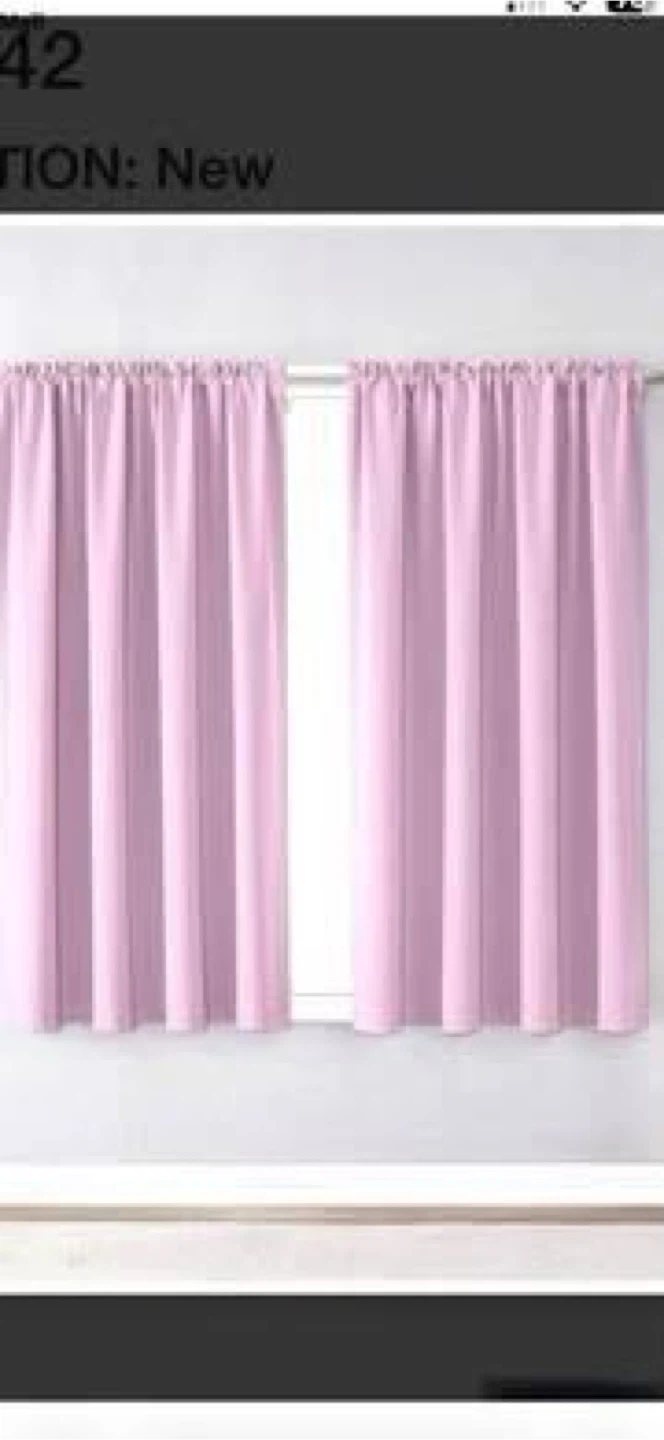 T pink Thermal Insulated Blackout Curtains - Pink (2 Panels)