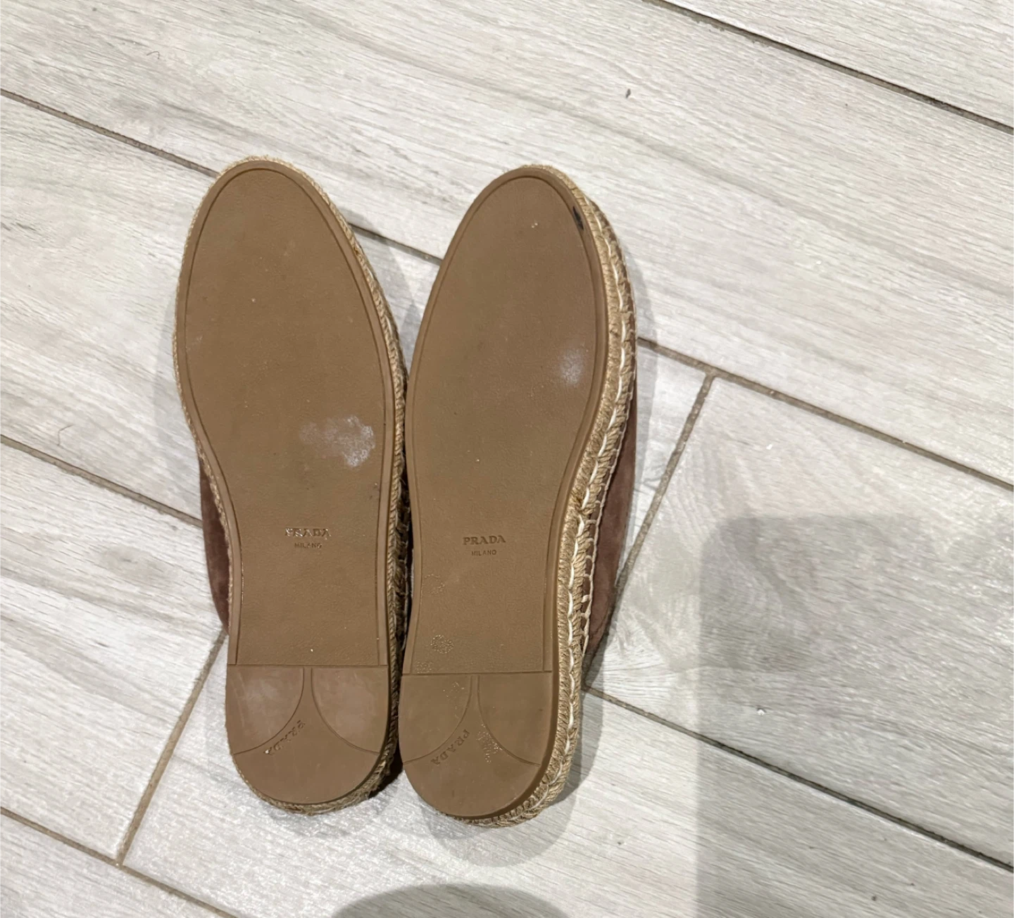 Prada Women's Brown Suede Mules Espadrille Flats Size 38 - photo 3