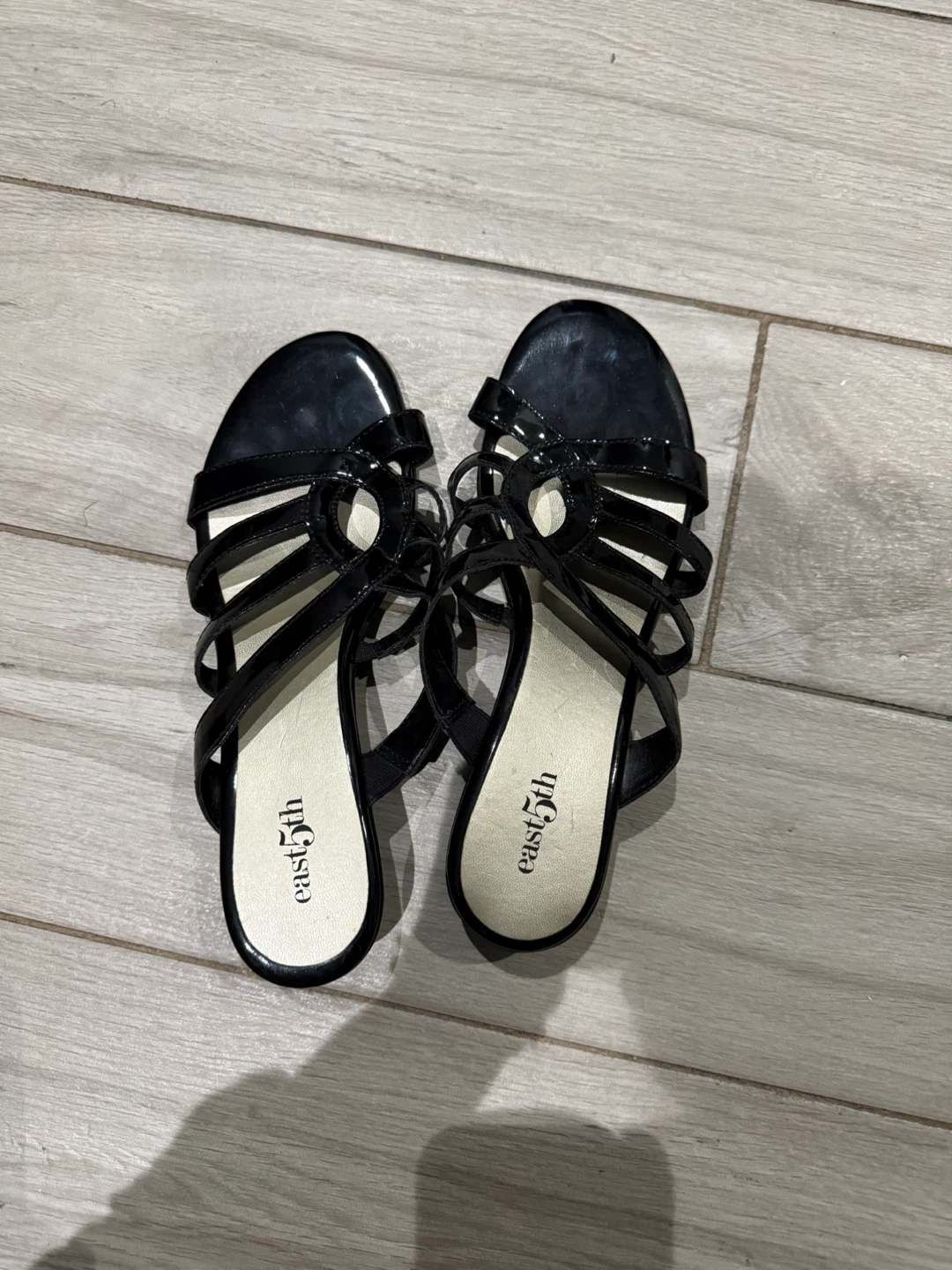 East 5th Black Strappy Heeled Sandals