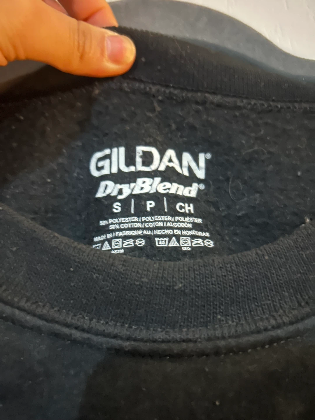 Black Crewneck Sweatshirt Gildan DryBlend - Size S - photo 2