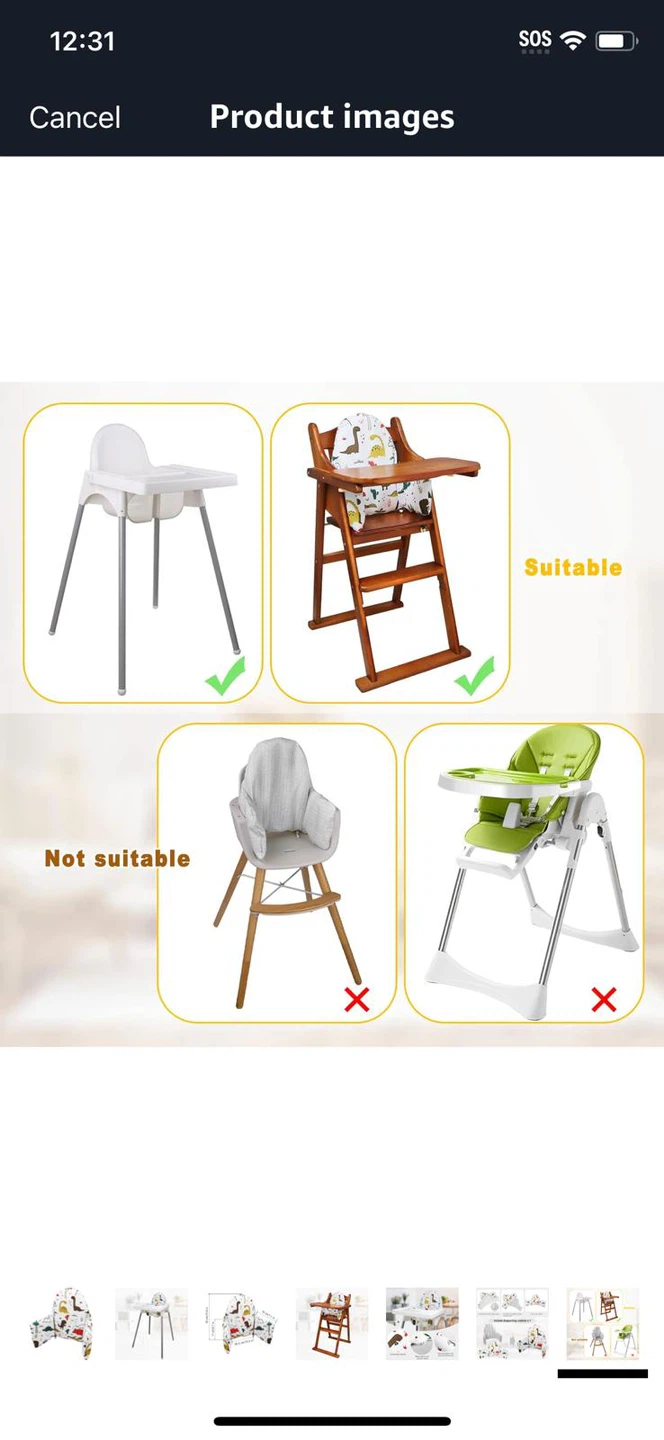 New-Lomgwumy High Chair Cover - Crocodile Pattern