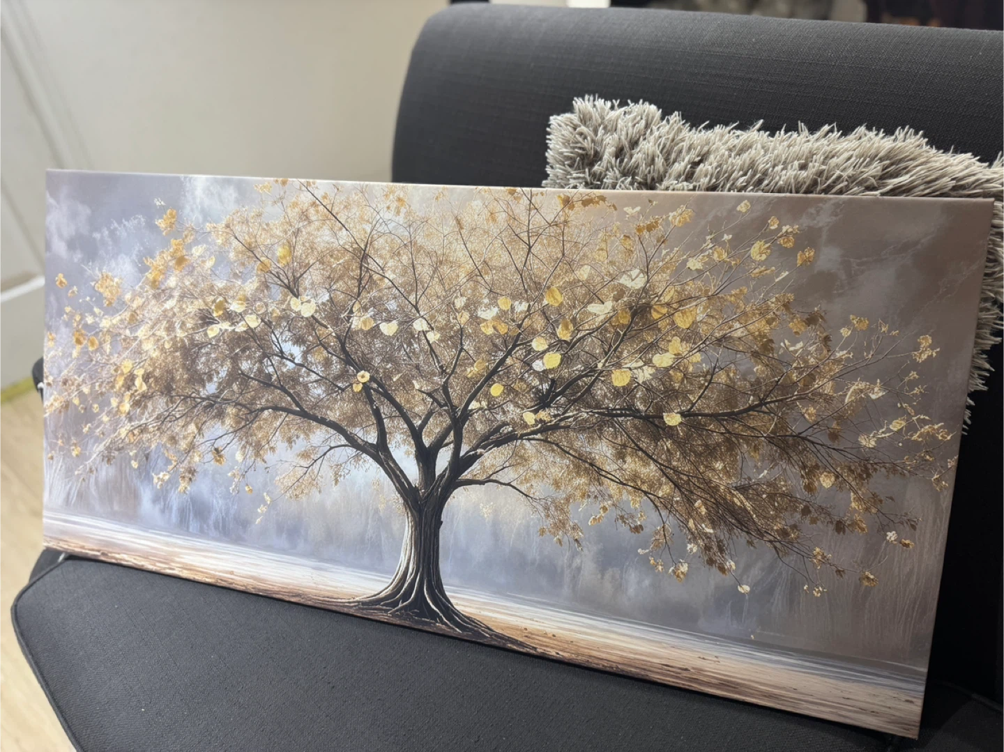 Gold Tree Canvas Wall Art
