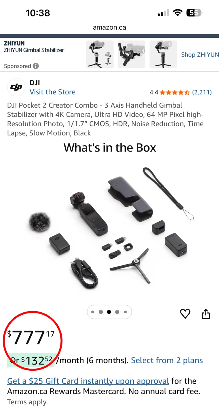 DJI Pocket 2 Creator Combo - 3 Axis Handheld Gimbal -like new - photo 3