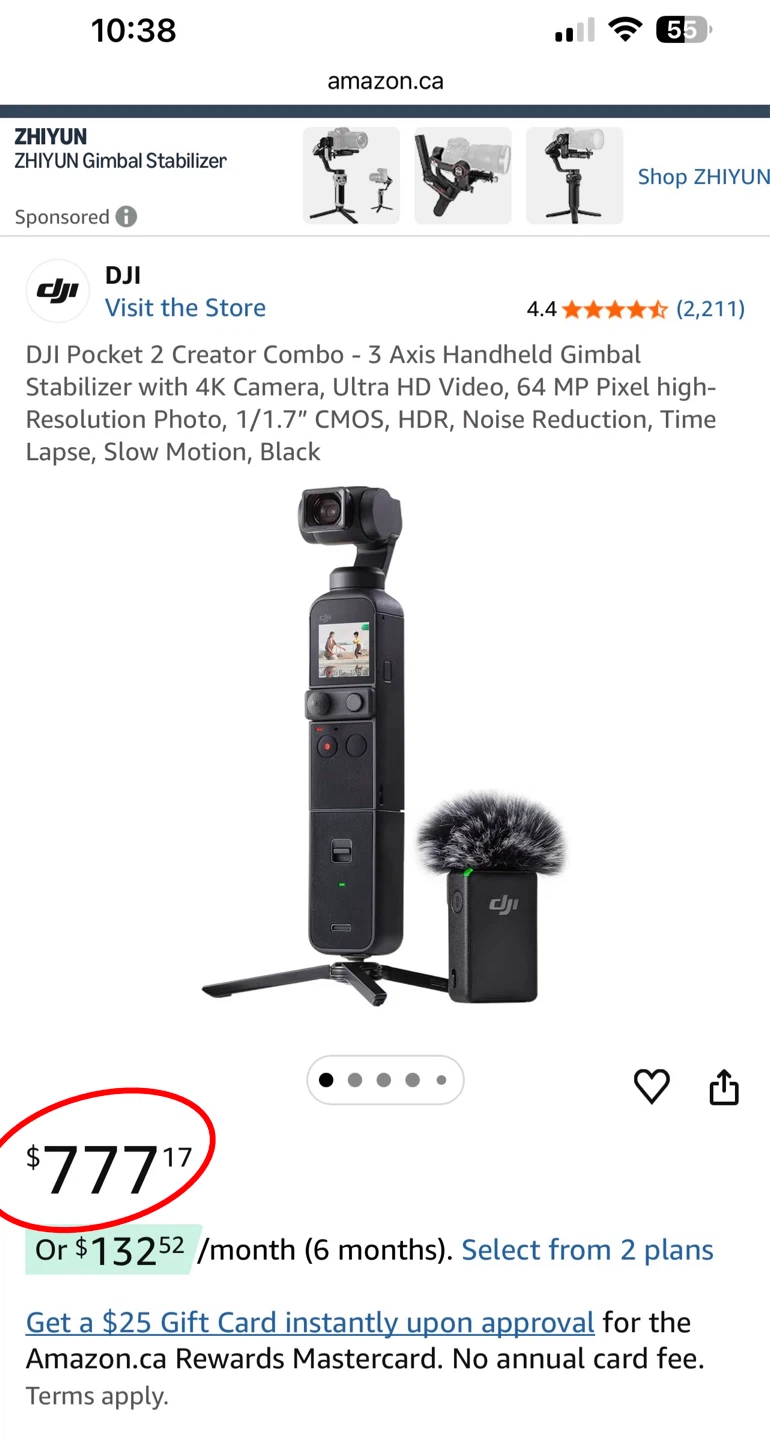 DJI Pocket 2 Creator Combo - 3 Axis Handheld Gimbal -like new - photo 5