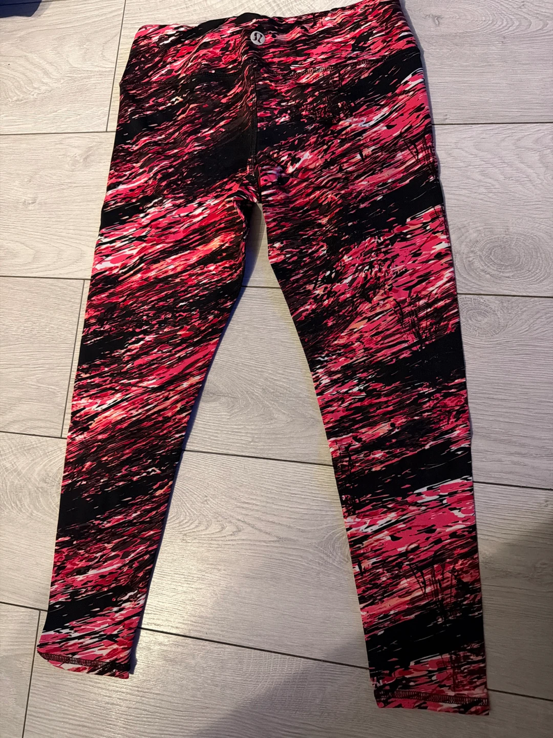 Lululemon Pink & Black Abstract Print Leggings