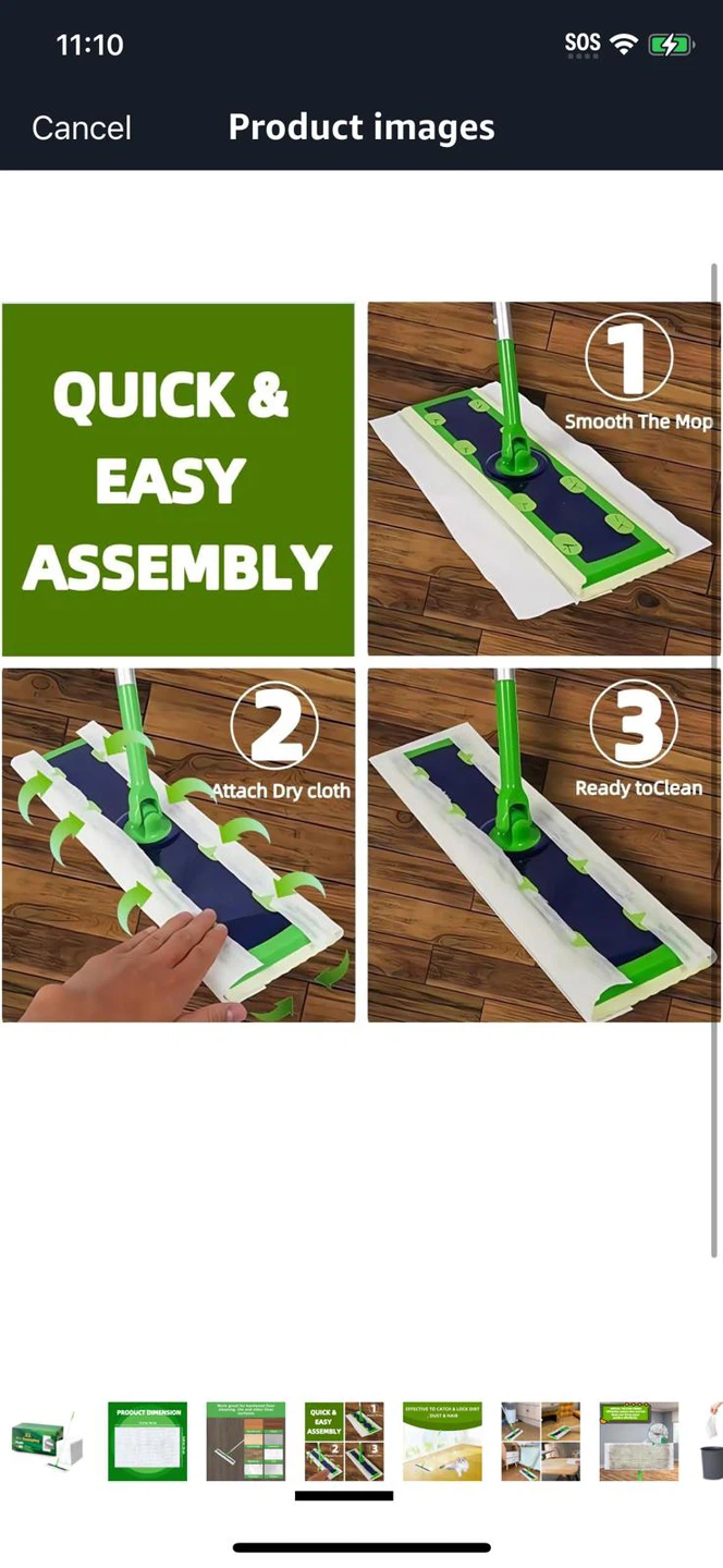New-XL Dry Sweeping Pads for Mop - 40 Count