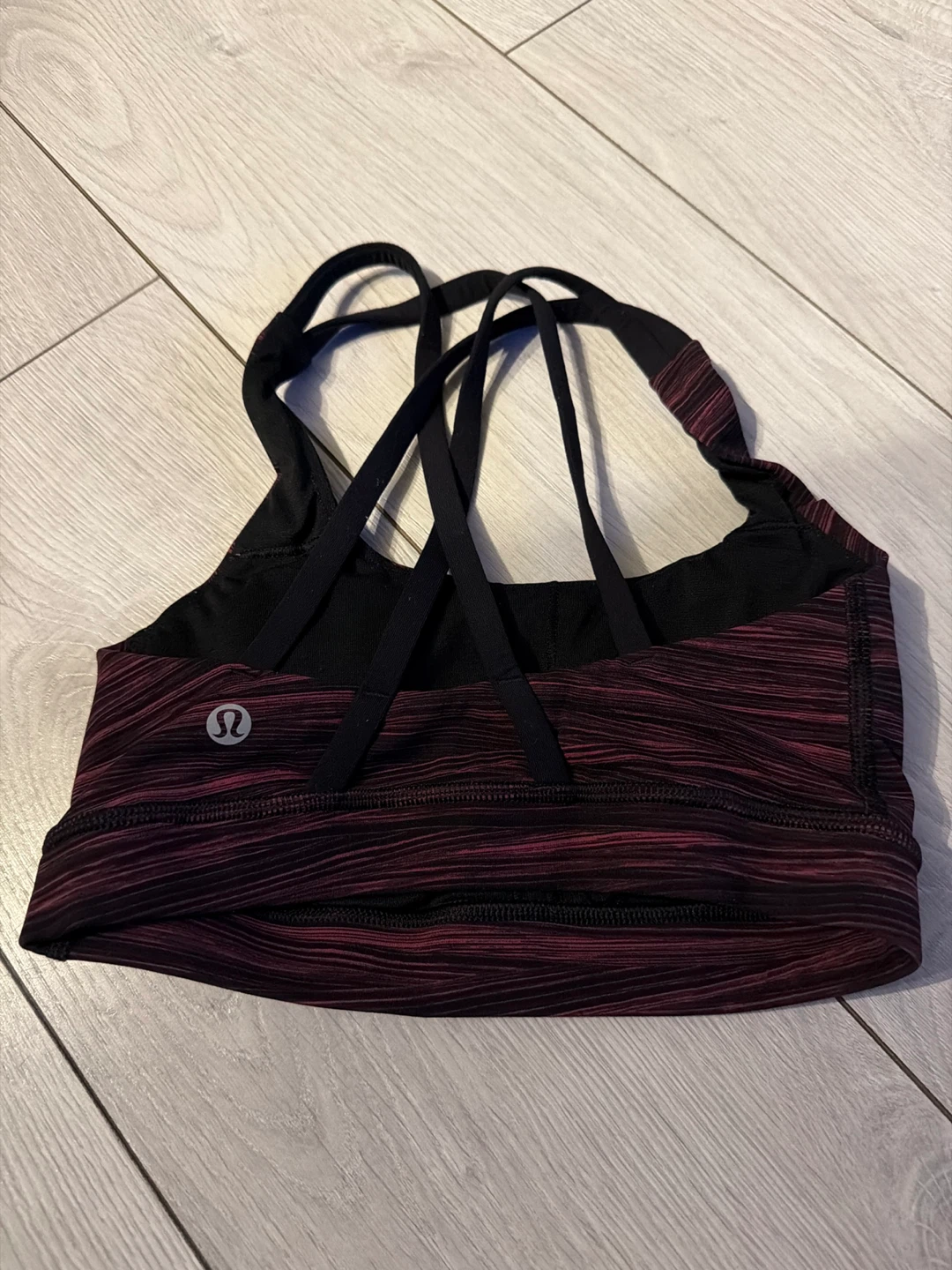 Lululemon Sports Bra - Pink/Black Stripe - photo 2