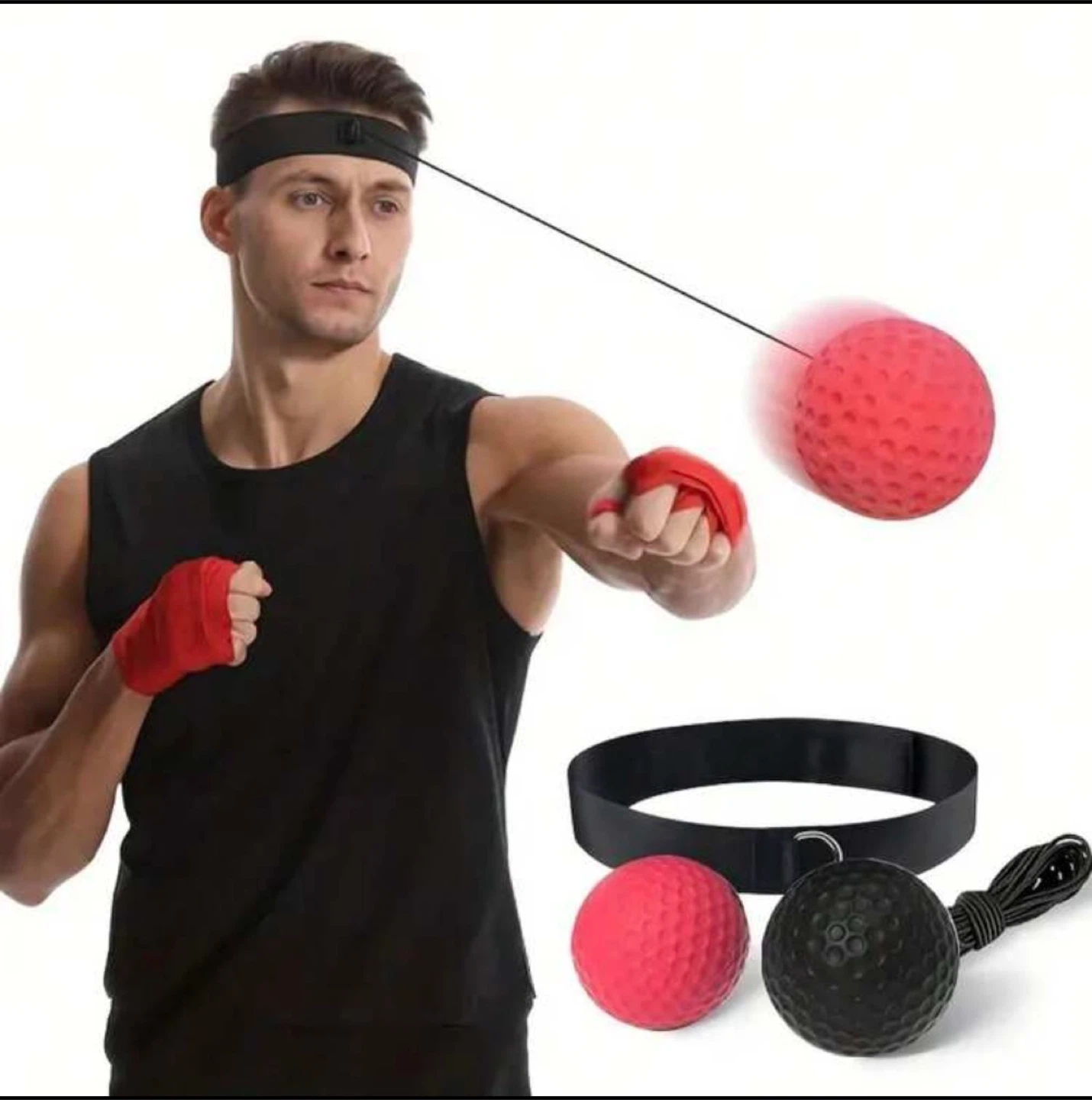 Boxing Reflex Ball Headband Set