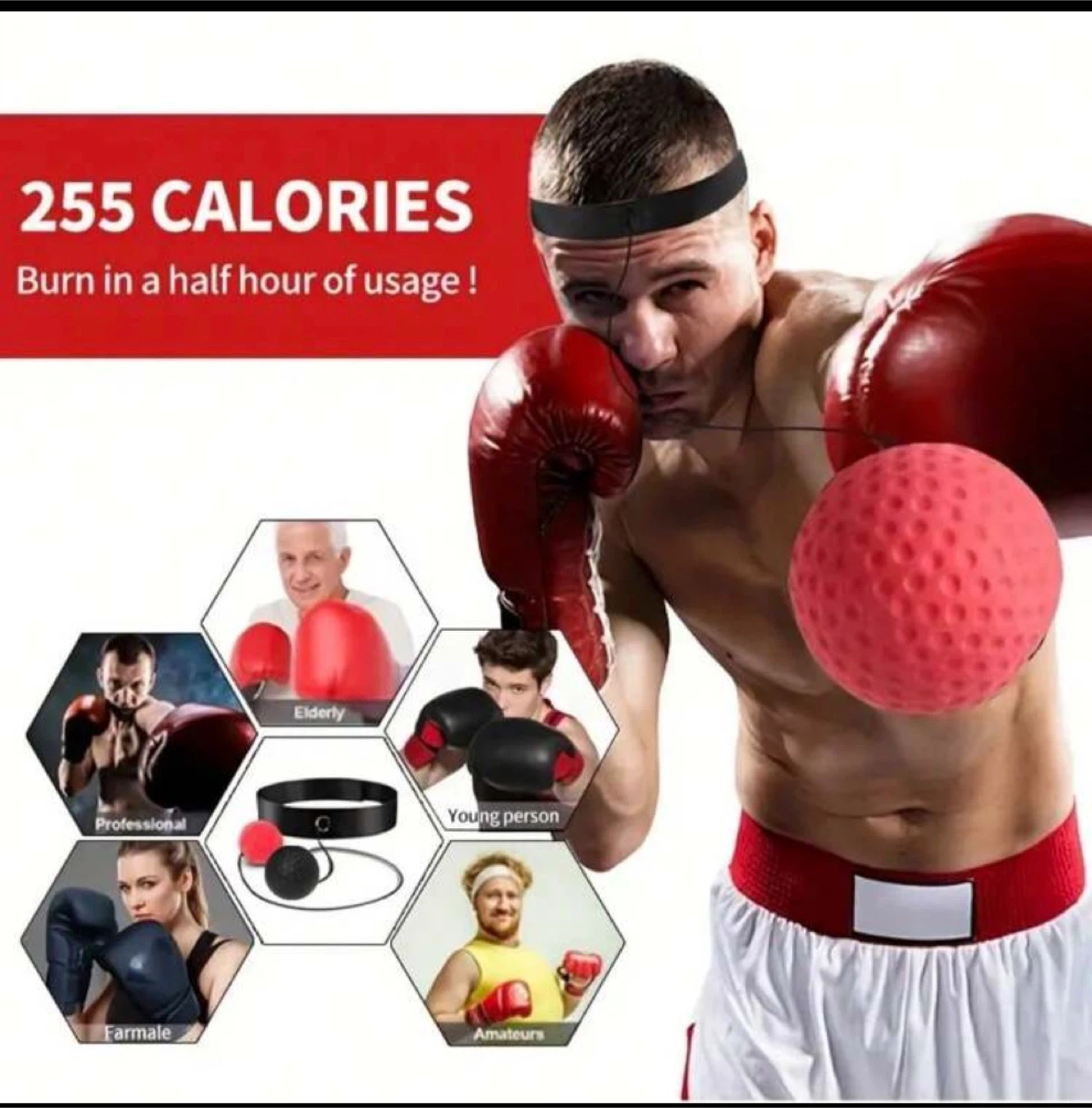 Boxing Reflex Ball Headband Set - photo 3