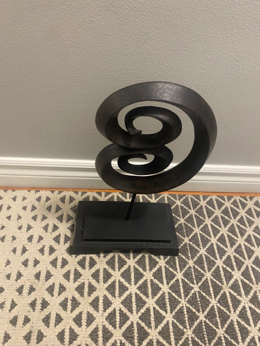 Sculptural Metal Swirl Decorative Object - photo 2