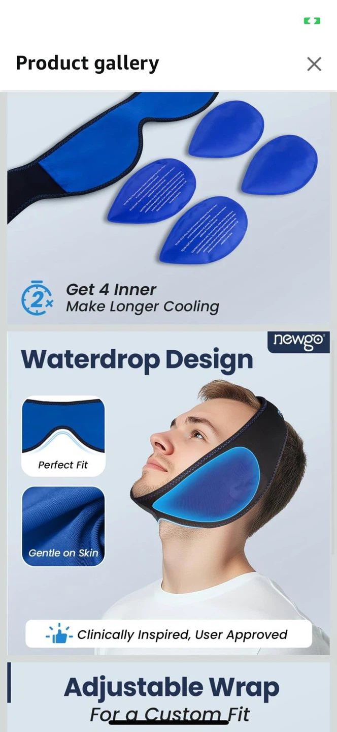 New-Newgo Hot/Cold Therapy Wrap with 4 Inserts - photo 3