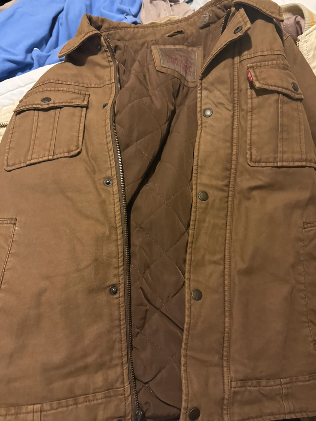 Levi's Brown Quilted Lined Trucker Jacket