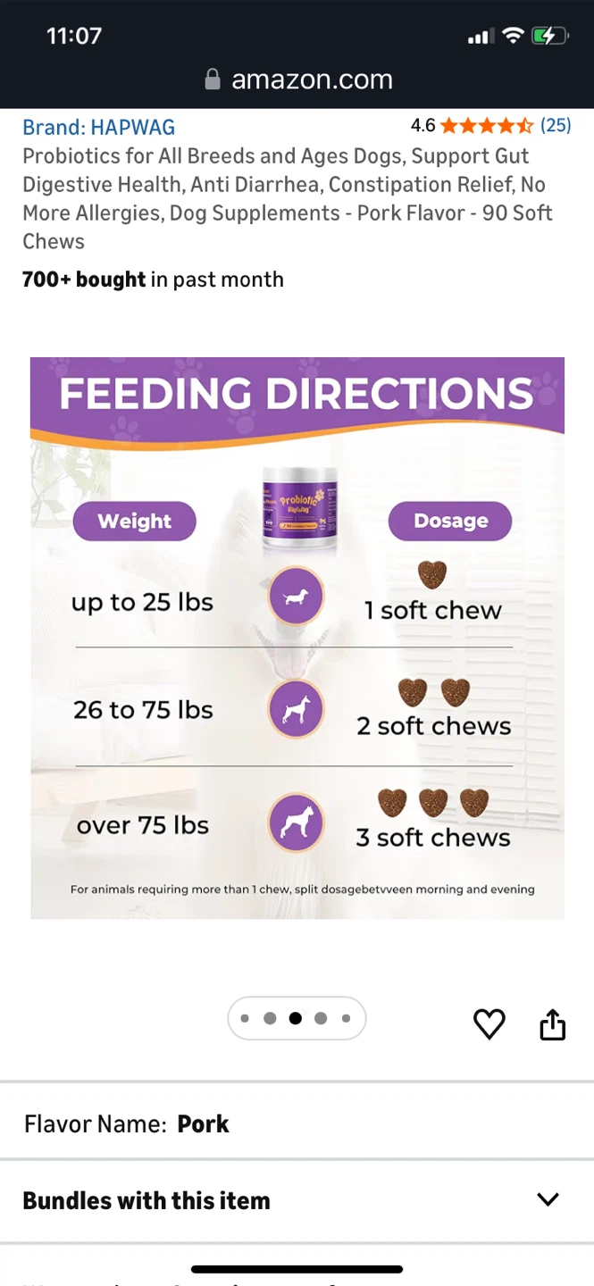 HAPWAG Probiotics Dog Supplements - Pork Flavor, 90 Chews - photo 4