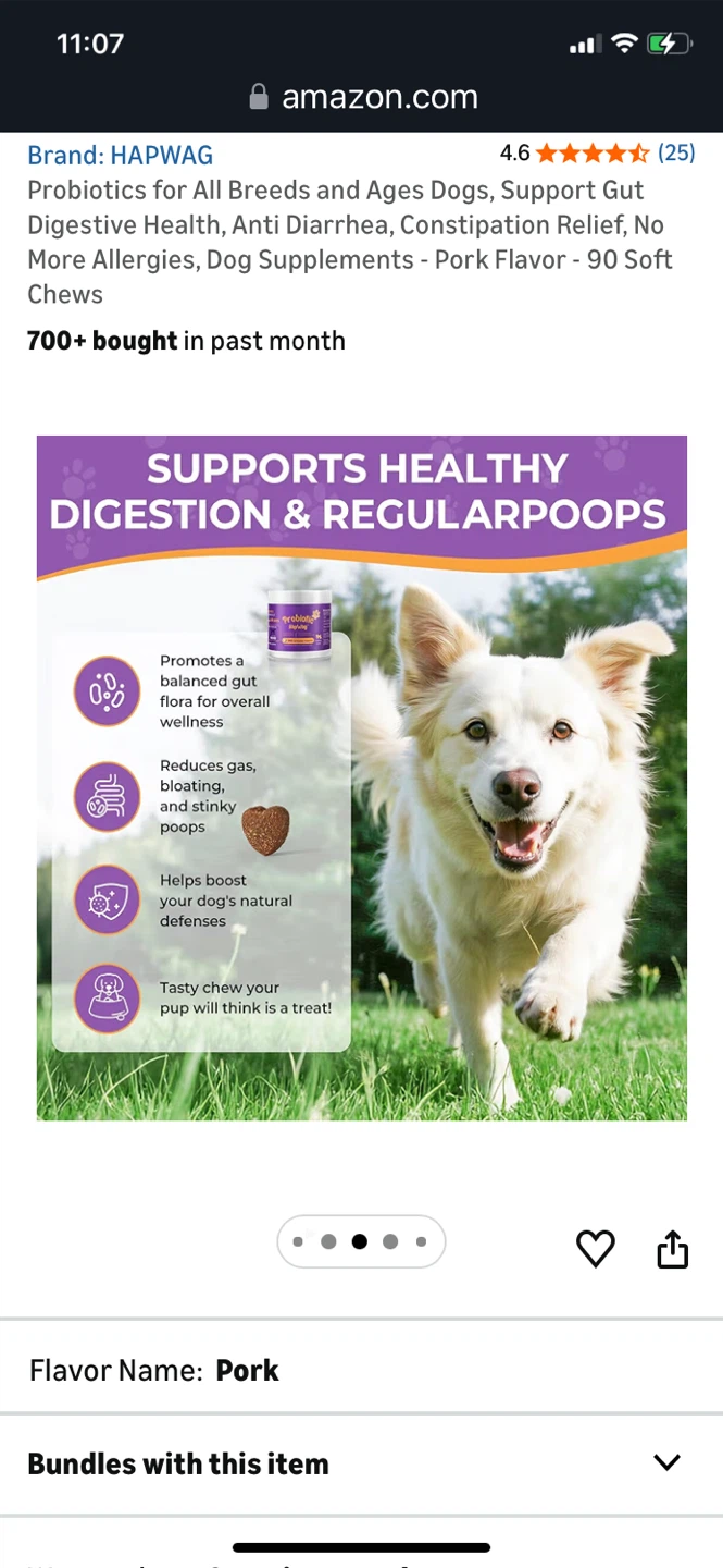 HAPWAG Probiotics Dog Supplements - Pork Flavor, 90 Chews - photo 5