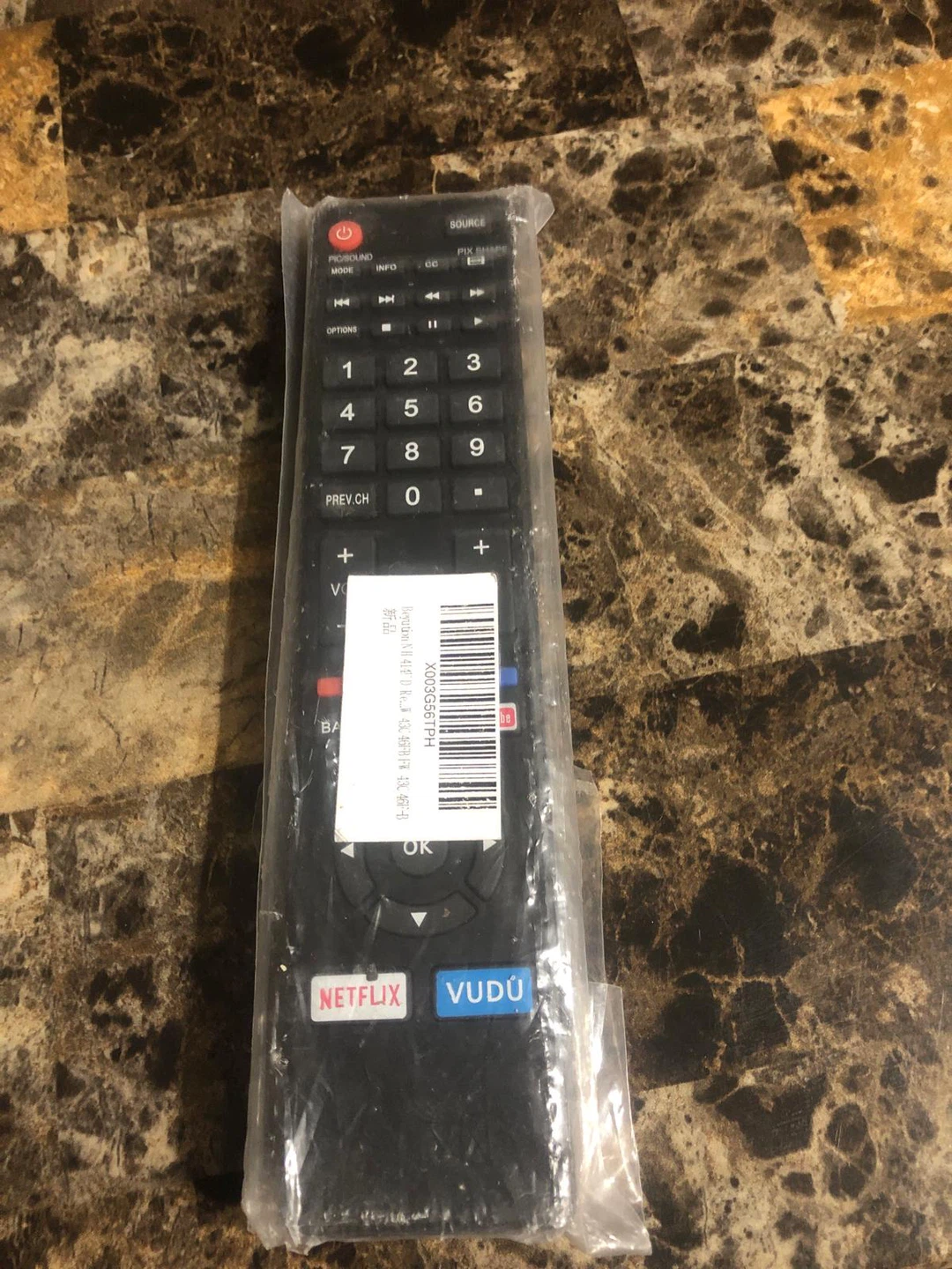 Universal TV Remote Control with Netflix & Vudu Buttons