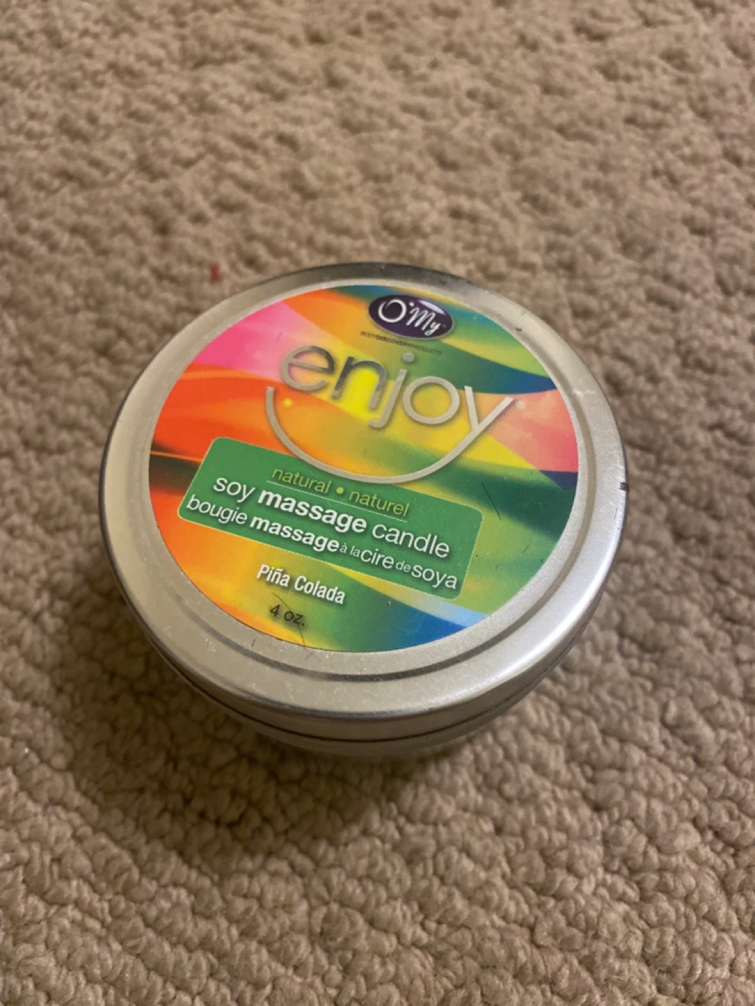 O'My Enjoy Piña Colada Soy Massage Candle