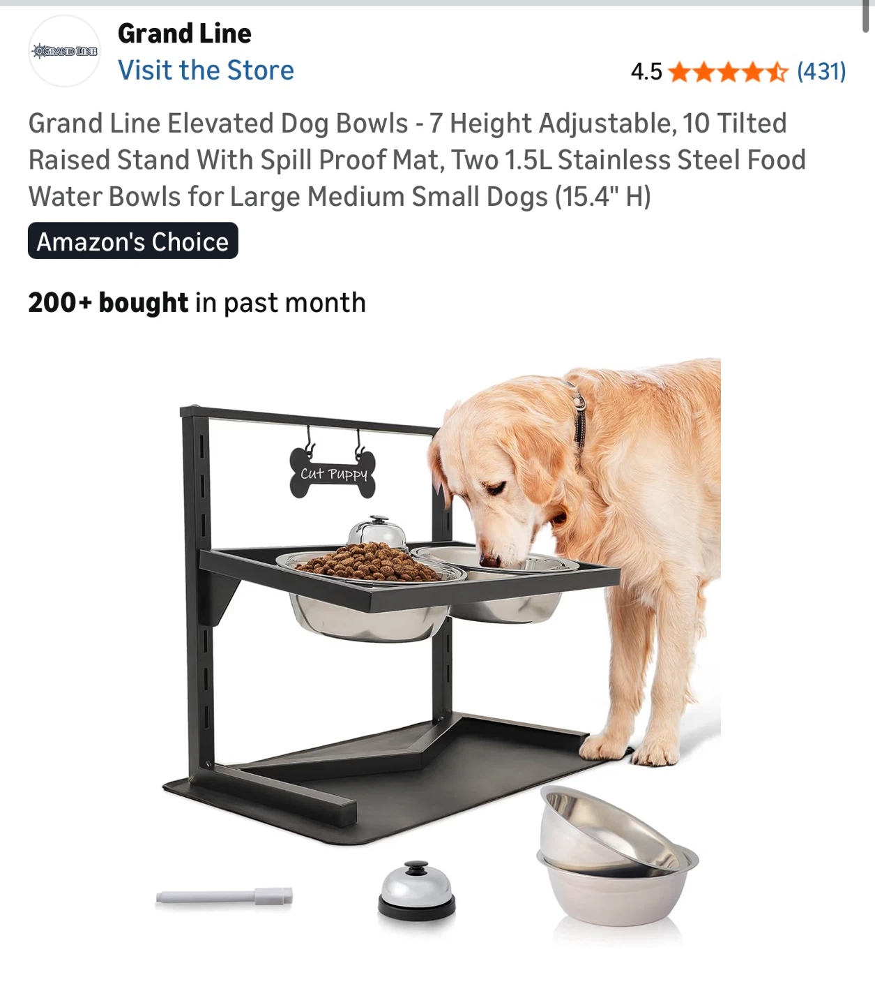 Height Adjustable Elevated Dog Bowls