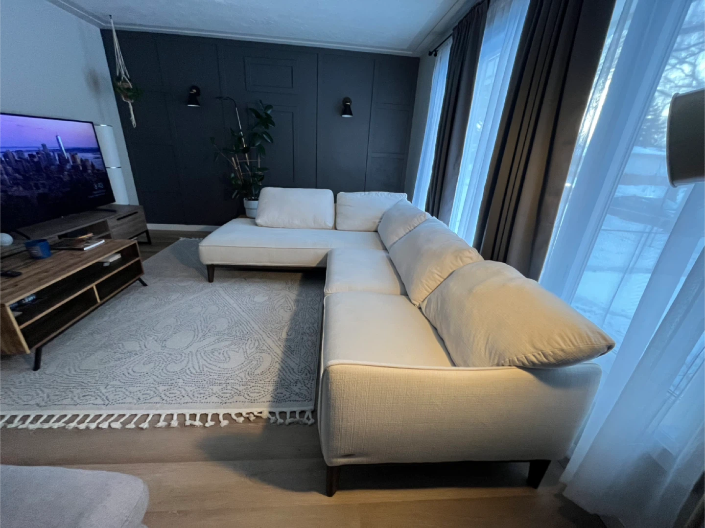 Cindy crawford beige large sofa - photo 4